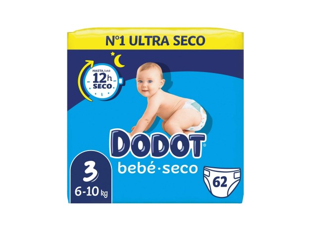 Dodot Etapas Talla 3 Pañales 6-10 Kg 62 U