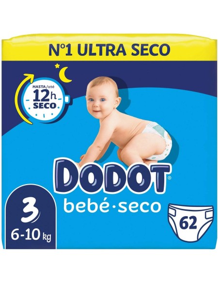 Dodot Etapas Talla 3 Pañales 6-10 Kg 62 U