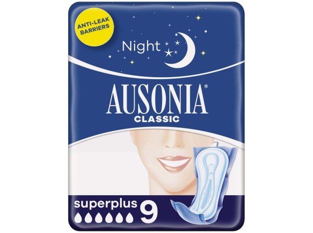 Ausonia Compresas Super Plus Noche 9Uds