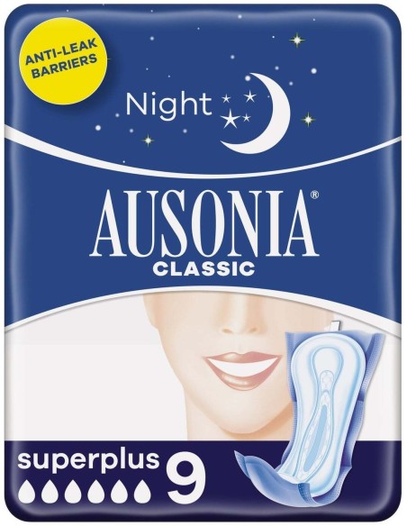 Ausonia Compresas Super Plus Noche 9Uds