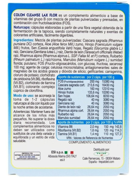 Colon Cleanse Flor (Prebioticos) 30Cap