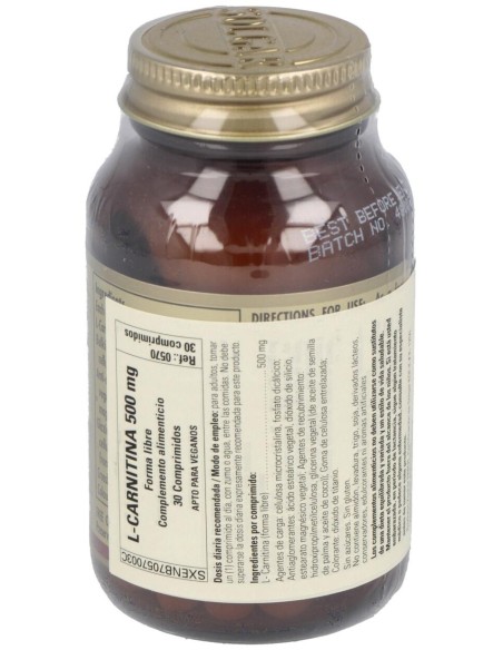 L-Carnitina 500Mg. 30Comp.