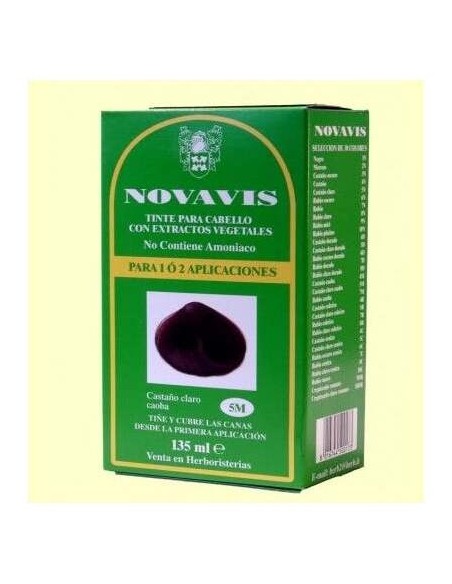 Tinte Novavis 5M Castaño Claro Caoba 120Ml.