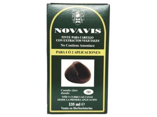 Tinte Novavis 5D Castaño Claro Dorado 120Ml.
