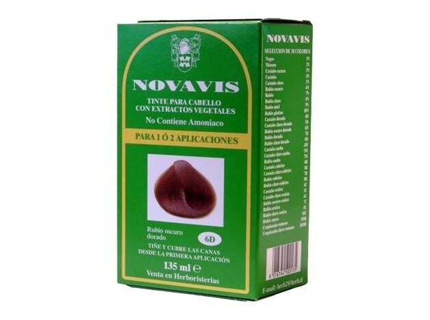 Tinte Novavis 6D Rubio Oscuro Dorado 120Ml.