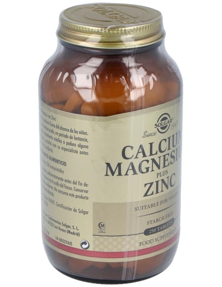 Solgar Calcio Magne Plus Zinc 250Comprimidos