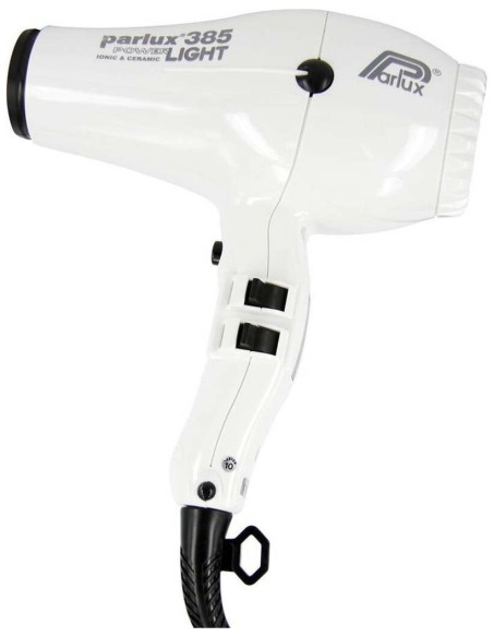 Parlux Hair Dryer 385 Power Light Ionic %26 Ceramic White 1Ud