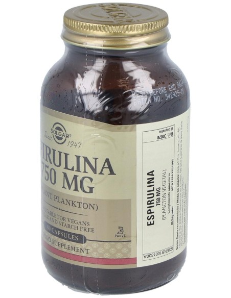 Solgar Espirulina Vegetariana 80Cáps 750Mg