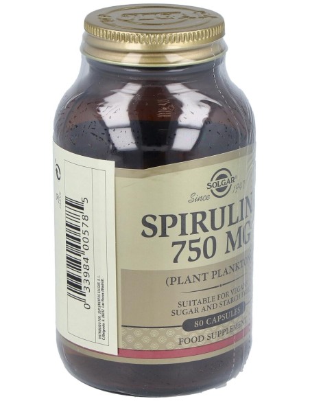 Solgar Espirulina Vegetariana 80Cáps 750Mg