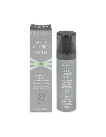 L'Erbolario Ácido Hialurónico Hombre Crema Cara 24 Horas 50Ml