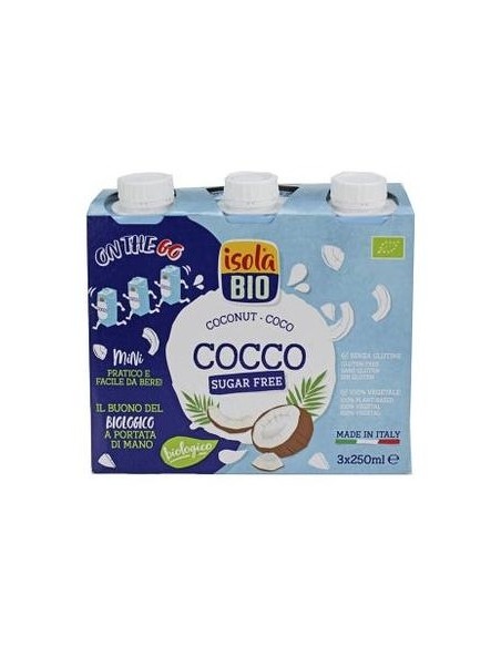 Isola Bio Bebida Vegetal De Coco Bio Sin Gluten 3X250Ml