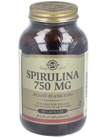 Solgar Espirulina Vegetariana 80Cáps 750Mg