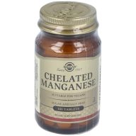 Manganeso Quelado 100Comp Solgar - Apoya metabolismo y huesos