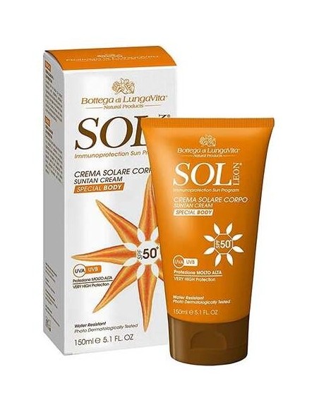 Bottega Di Lungavita Sol Leon Crema Solar Cuerpo Spf50+ 150Ml