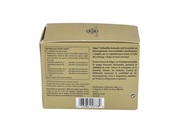 Solgar Acidophilus Plus Avanzado 120C