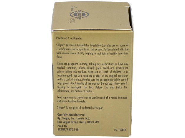 Solgar Acidophilus Avanzado 50Cap