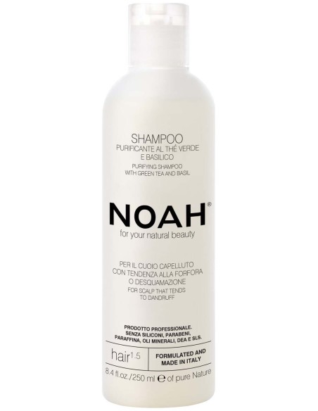 Noah Champú Purificante Con Té Verde Y Albahaca Hair 1.5 250Ml