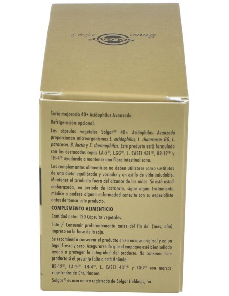 Solgar Acidophilus Plus Avanzado 120C