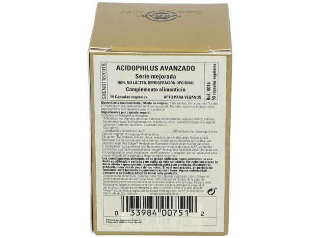 Solgar Acidophilus Avanzado 50Cap