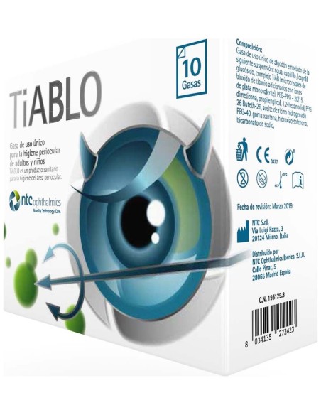 Tiablo Gasas Oculares, 10 Gasas