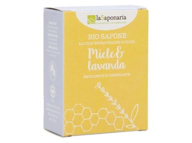 La Saponaria Jabon En Pastilla Miel Y Lavanda 100G