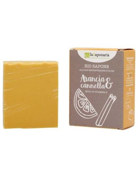 La Saponaria Jabón En Pastilla Naranja Y Canela 100G