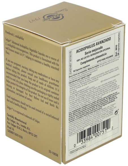Solgar Acidophilus Avanzado 50Cap