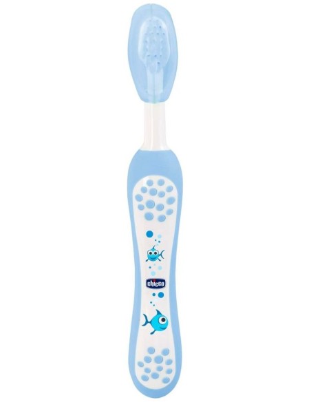 Chicco Cepillo De Dientes De Cerdas Suaves 6M+ Azul, 1 Ud