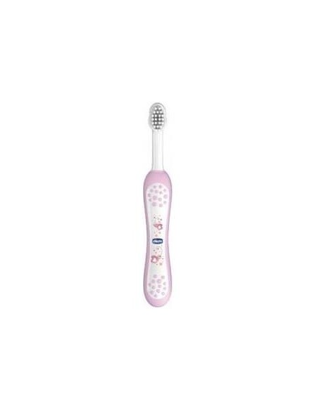 Chicco Cepillo De Dientes De Cerdas Suaves 6M+ Rosa, 1 Ud