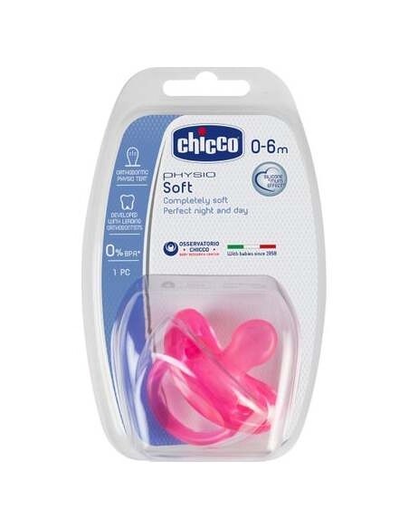 Chicco Chupete Physioforma Soft Orthodontic Silicona +0M Rosa 1Ud