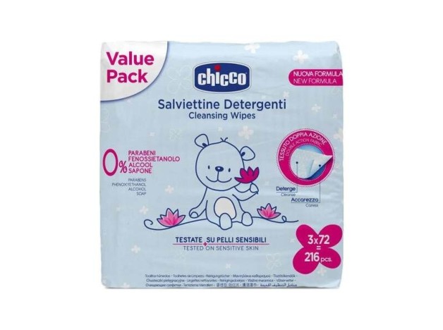 Toallitas Humedas Chicco 3 X 72 Toallitas