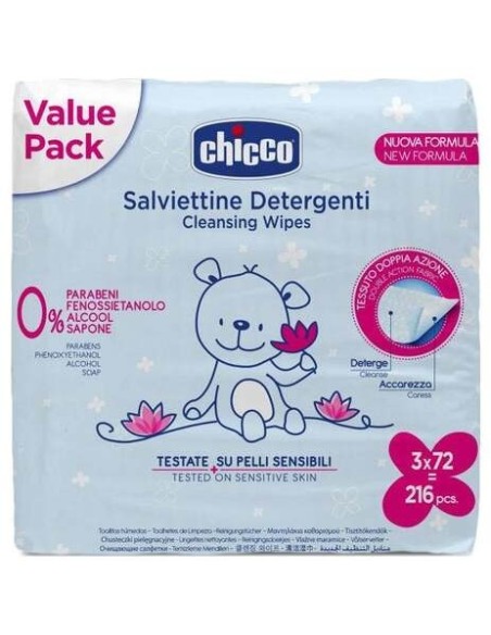 Toallitas Humedas Chicco 3 X 72 Toallitas