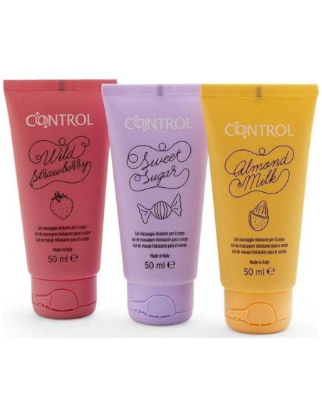 Control Sweet Pleasure Kit De Viaje Gel De Masaje Hidratante 3X50Ml