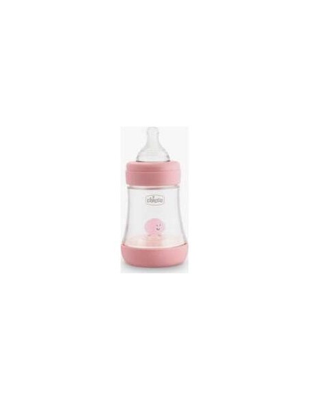 Chicco Biberón Perfect5 0+ Meses Silicona Rosa, 150 Ml