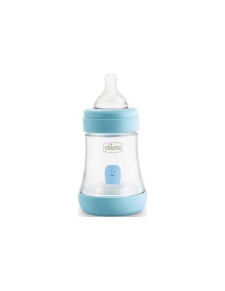 Chicco Perfect 5 Biberón +0M Silicona Azul, 150 Ml