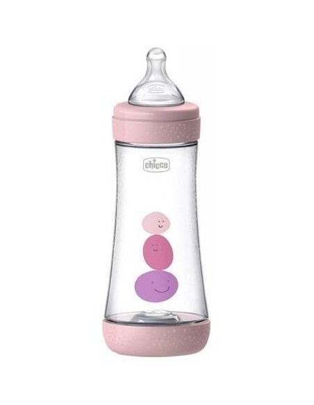 Chicco Perfect 5 Biberón Tetina De Silicona Rosa 4M+ 300Ml