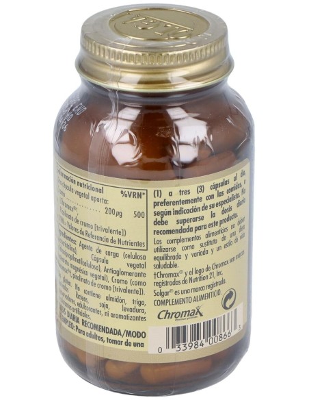 Picolinato Cromo 200 Mg 90 Caps