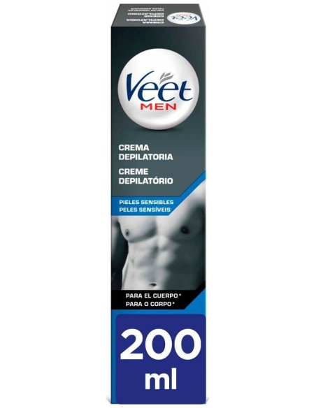 Veet Men Total Pro Crema Depilatoria Piel Sensible 200Ml