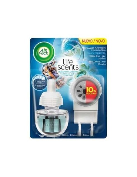 Air-Wick Ambientador Electrico Completo Oasis Turquesa 19 Ml