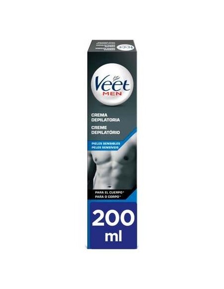Veet Men Total Pro Crema Depilatoria Piel Sensible 200Ml