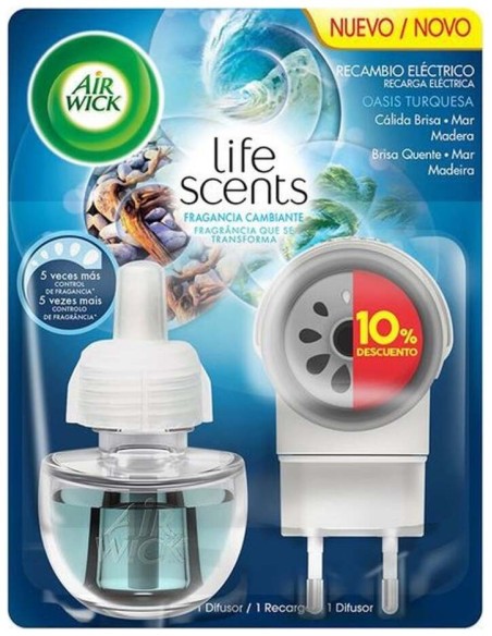 Air-Wick Ambientador Electrico Completo Oasis Turquesa 19 Ml