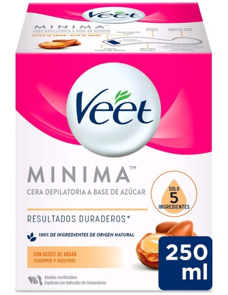 Veet Pure Kit Cera Depilatoria De Azúcar Cuerpo Y Rostro