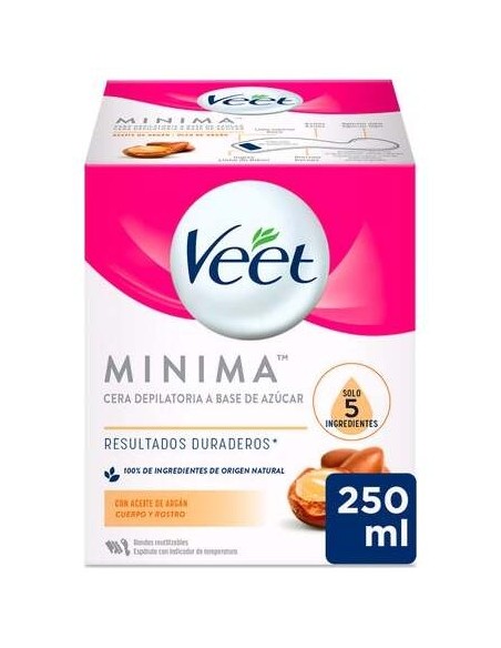 Veet Pure Kit Cera Depilatoria De Azúcar Cuerpo Y Rostro