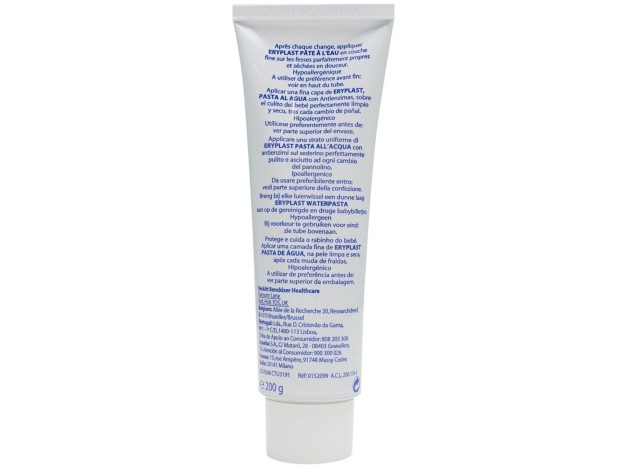Eryplast Pasta Al Agua Crema Pañal Bebé 2 X 125Ml