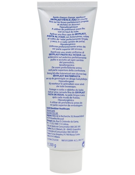 Eryplast Pasta Al Agua Crema Pañal Bebé 2 X 125Ml