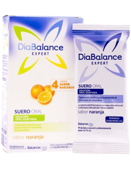 Diabalance Expert Suero Oral Naranja 4 Sobres