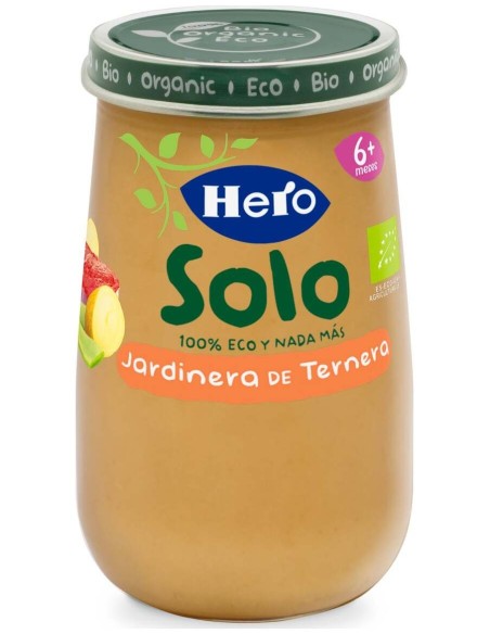 Hero Baby Solo Jardinera De Ternera Ecológica, 190 G