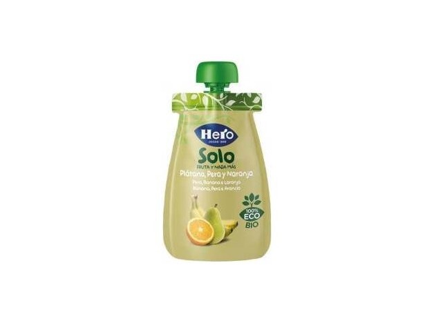 Hero Baby Bolsita Solo Plátano, Pera Y Naranja,...