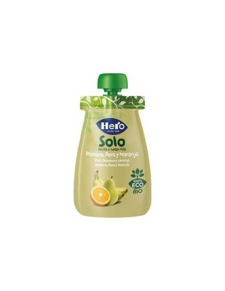 Hero Baby Bolsita Solo Plátano, Pera Y Naranja, 100 G