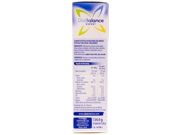 Diabalance Expert Suero Oral Naranja 4 Sobres